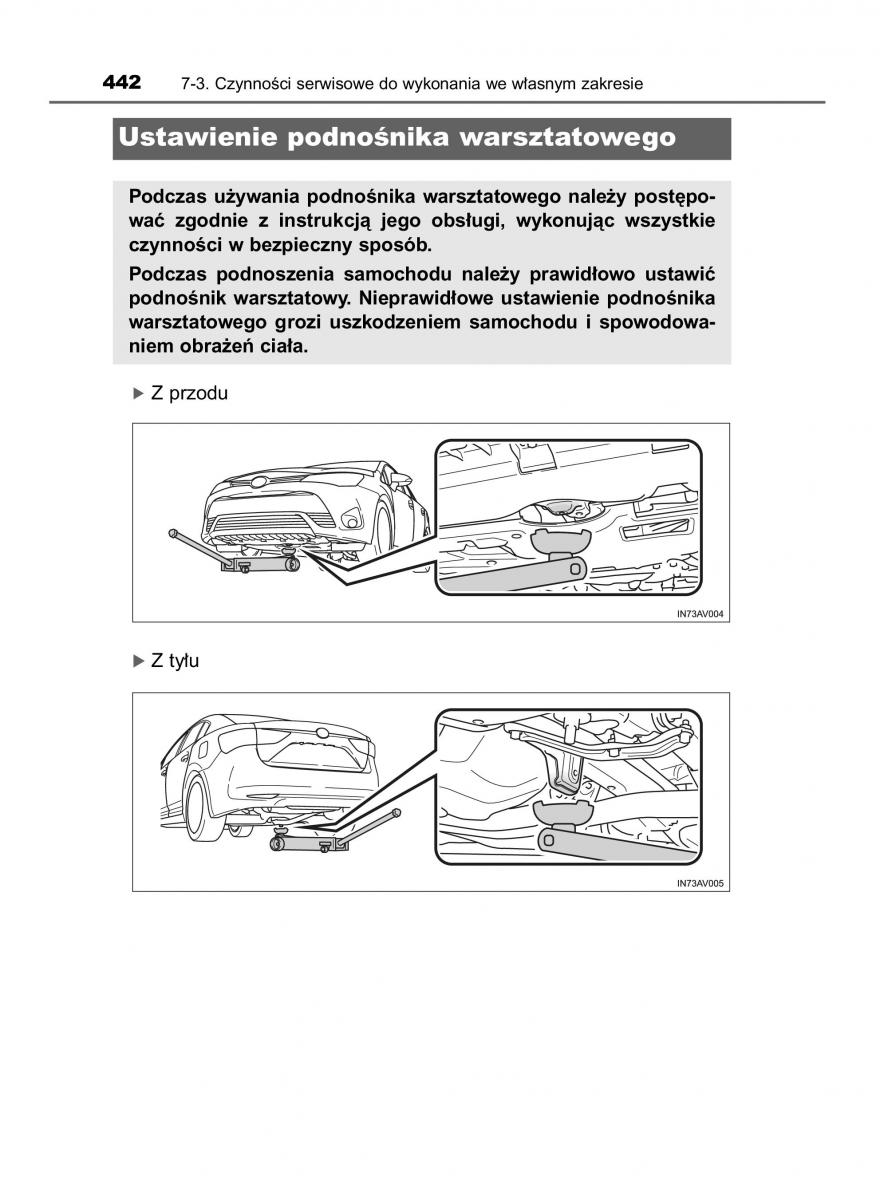 Toyota Avensis IV 4 instrukcja obslugi / page 442