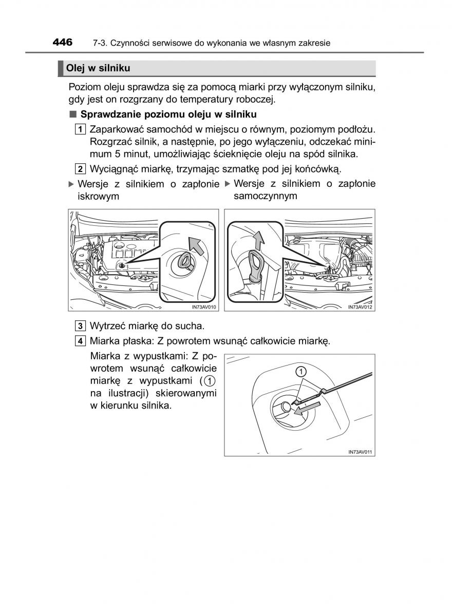 Toyota Avensis IV 4 instrukcja obslugi / page 446