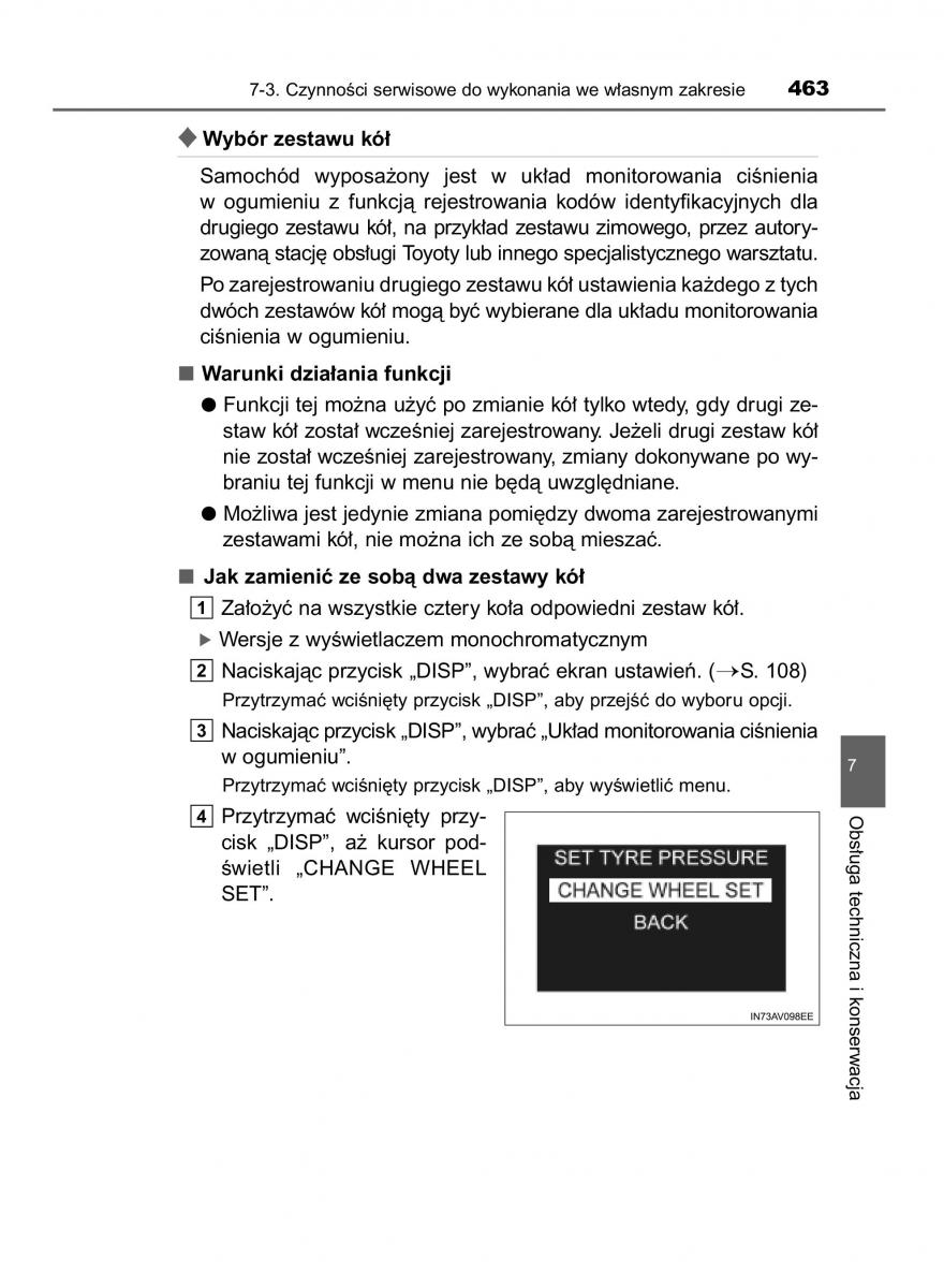 Toyota Avensis IV 4 instrukcja obslugi / page 463