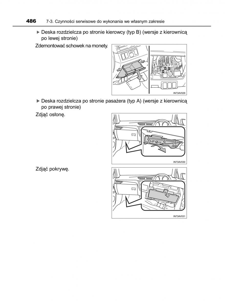 Toyota Avensis IV 4 instrukcja obslugi / page 486