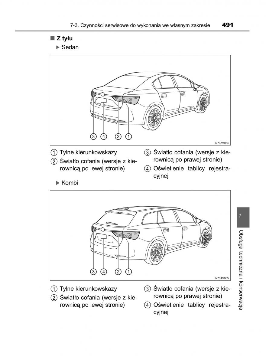 Toyota Avensis IV 4 instrukcja obslugi / page 491