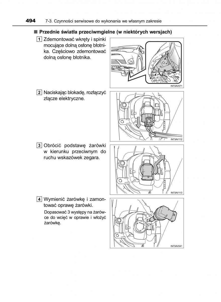 Toyota Avensis IV 4 instrukcja obslugi / page 494