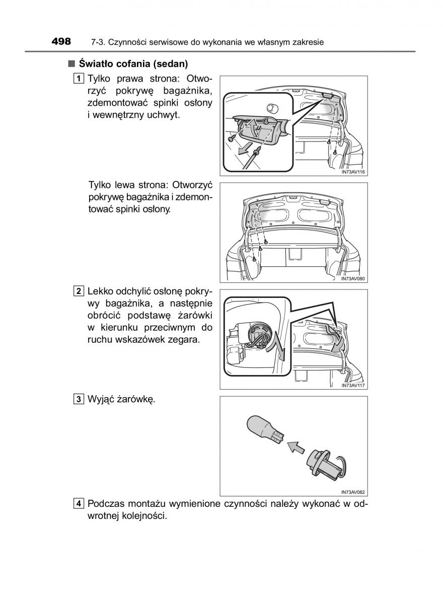 Toyota Avensis IV 4 instrukcja obslugi / page 498