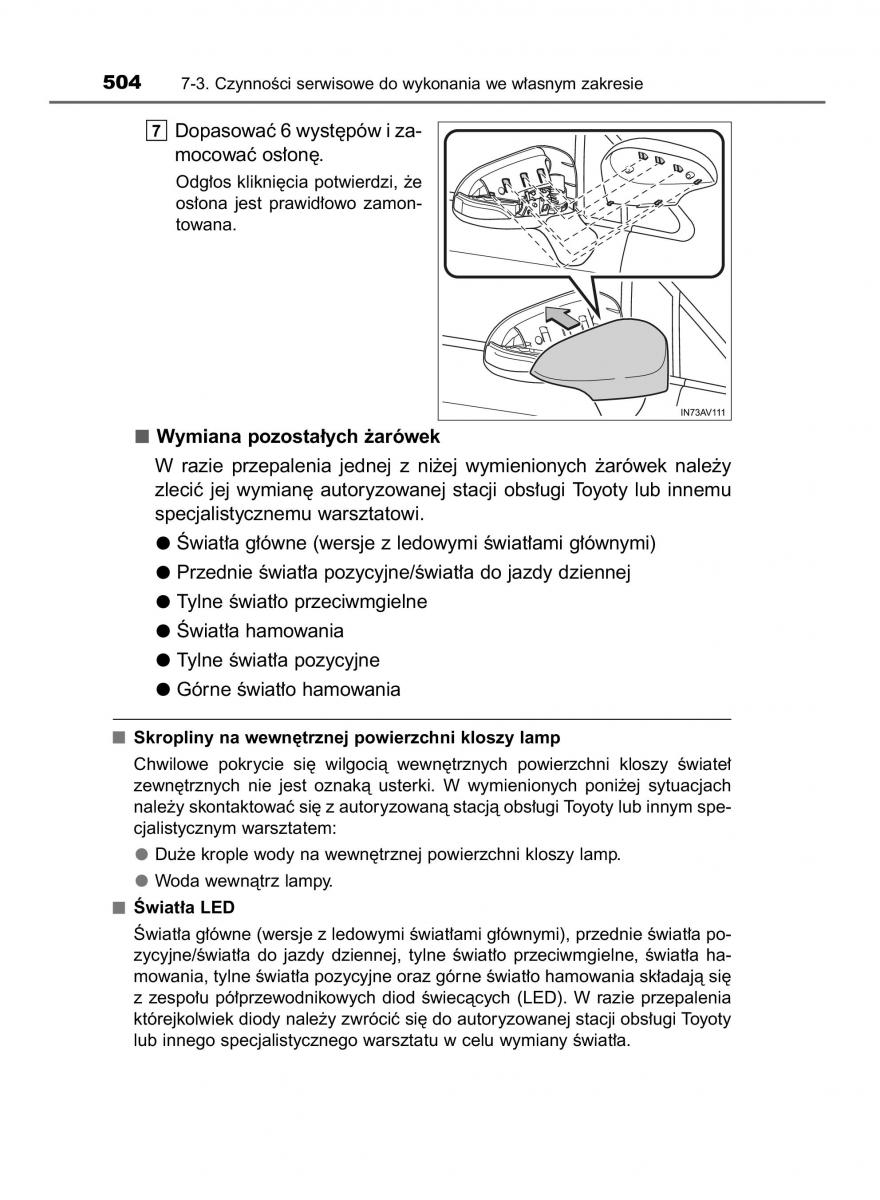 Toyota Avensis IV 4 instrukcja obslugi / page 504