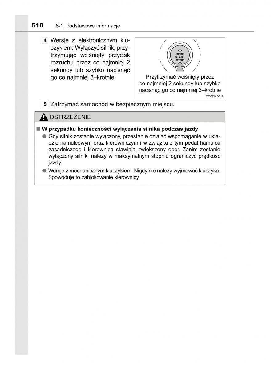 Toyota Avensis IV 4 instrukcja obslugi / page 510