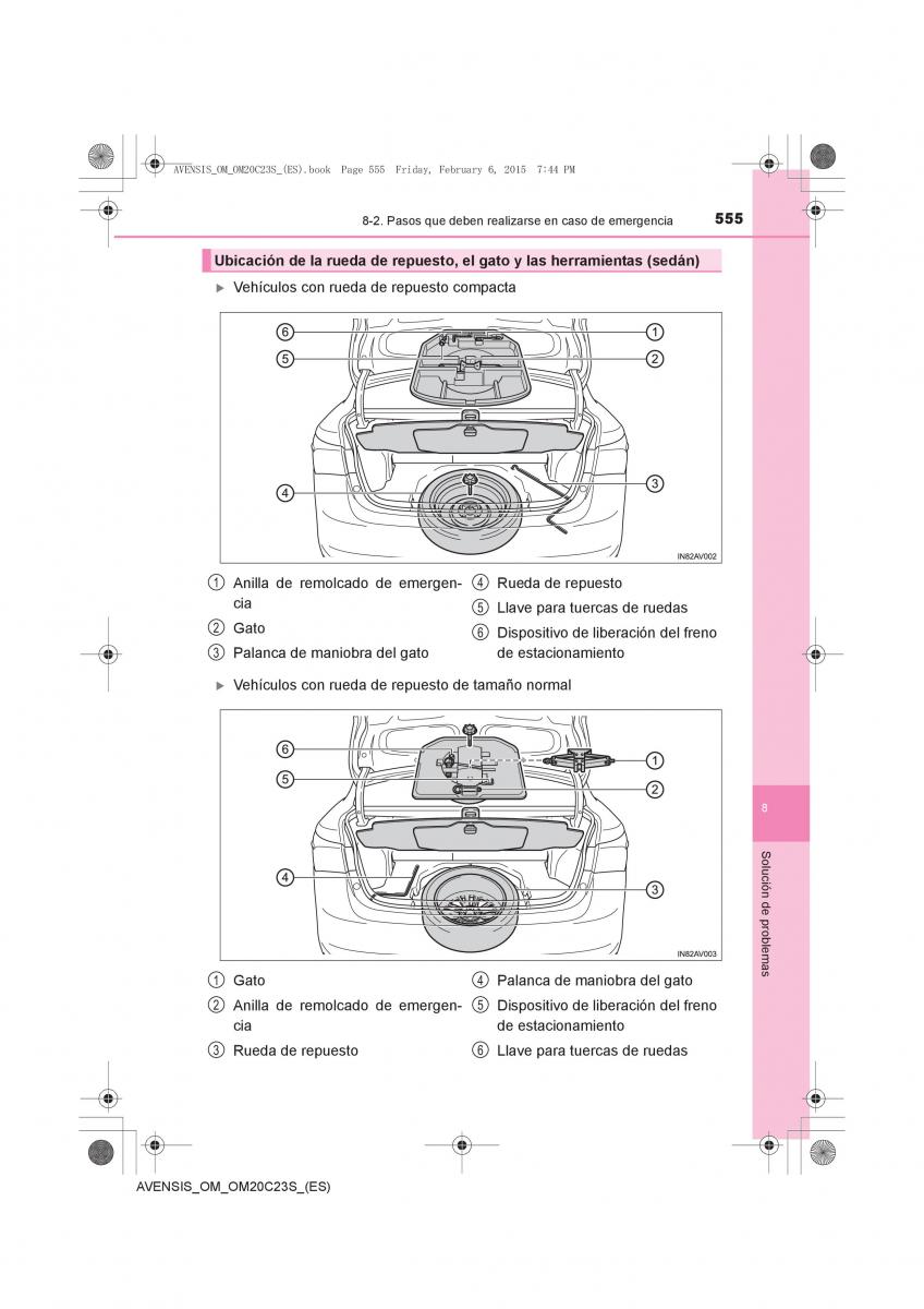 Toyota Avensis IV 4 manual del propietario / page 555