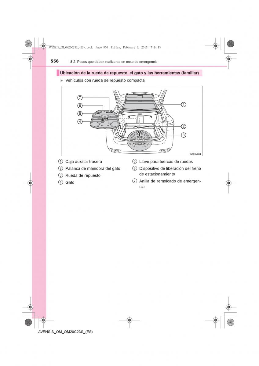 Toyota Avensis IV 4 manual del propietario / page 556