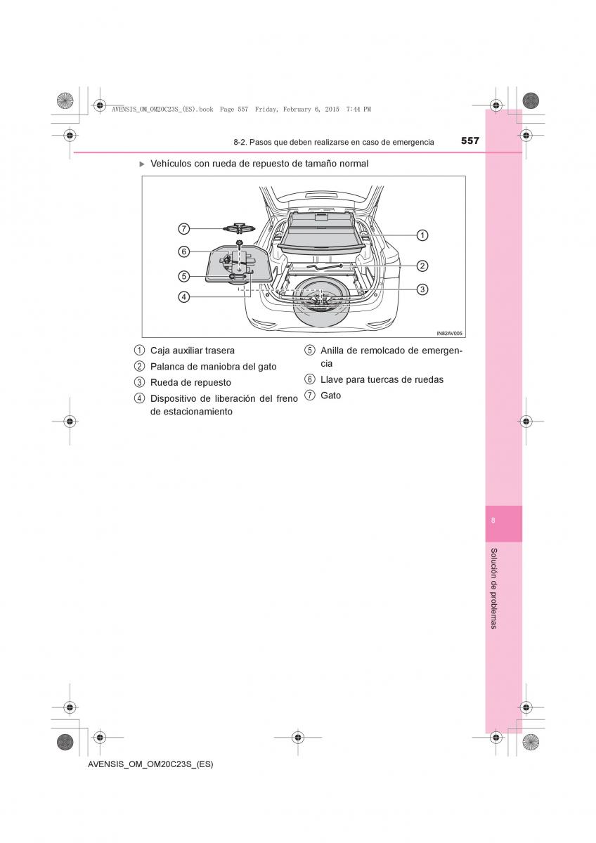 Toyota Avensis IV 4 manual del propietario / page 557