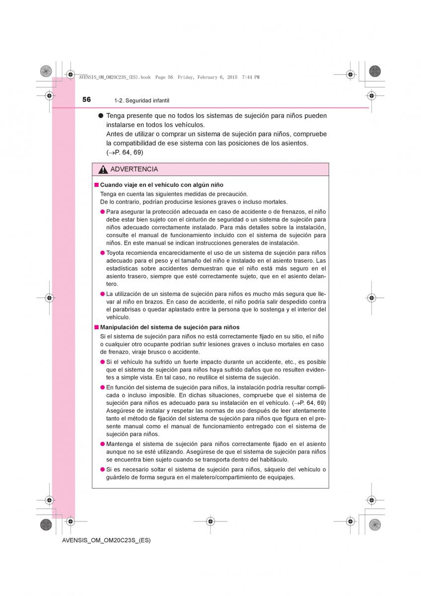 Toyota Avensis IV 4 manual del propietario / page 56