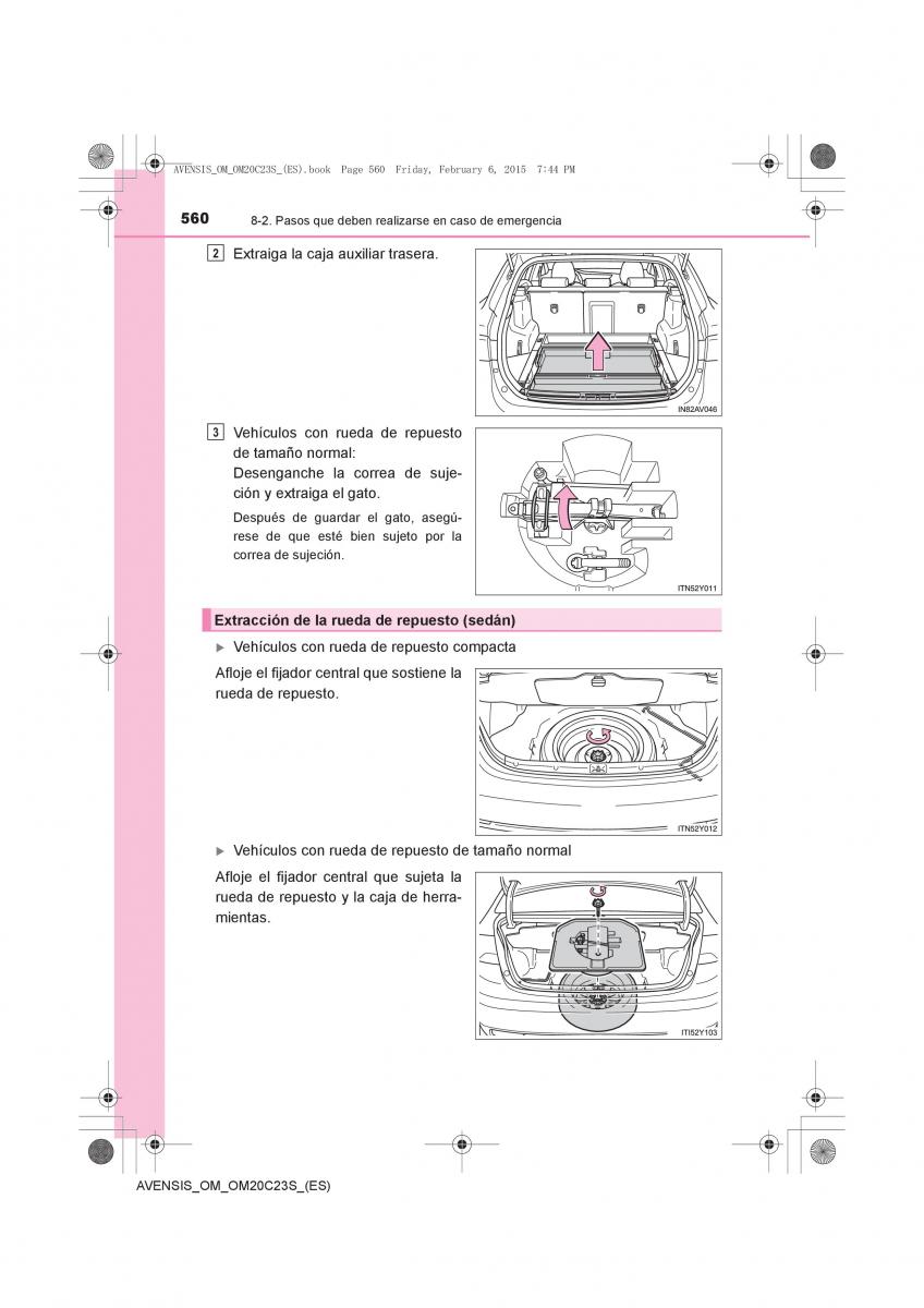 Toyota Avensis IV 4 manual del propietario / page 560