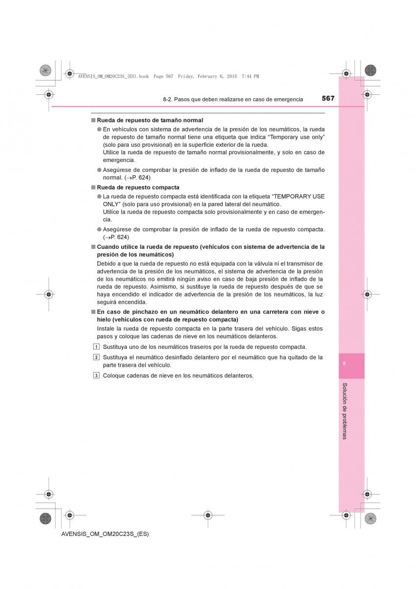 Toyota Avensis IV 4 manual del propietario / page 567