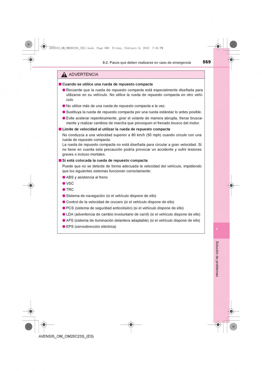 Toyota Avensis IV 4 manual del propietario / page 569