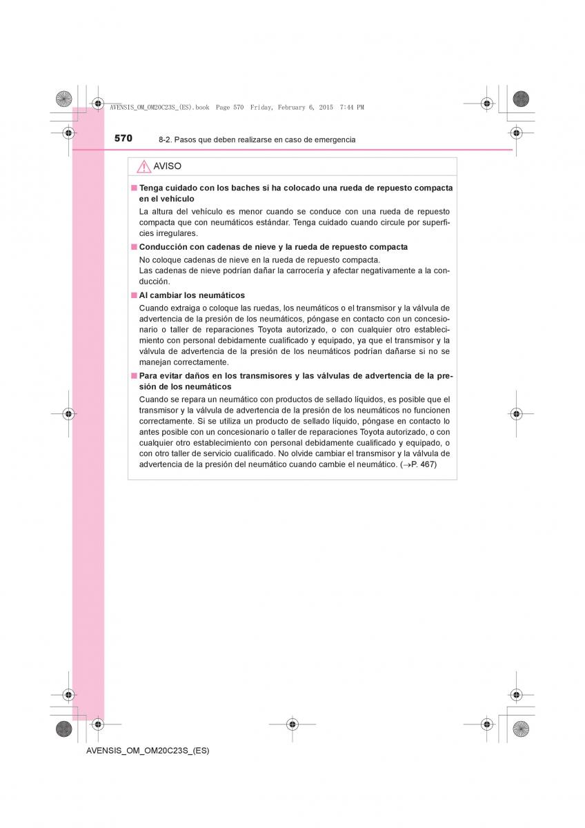 Toyota Avensis IV 4 manual del propietario / page 570