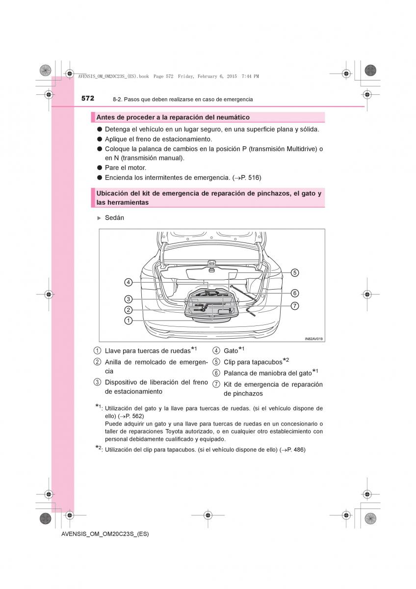 Toyota Avensis IV 4 manual del propietario / page 572