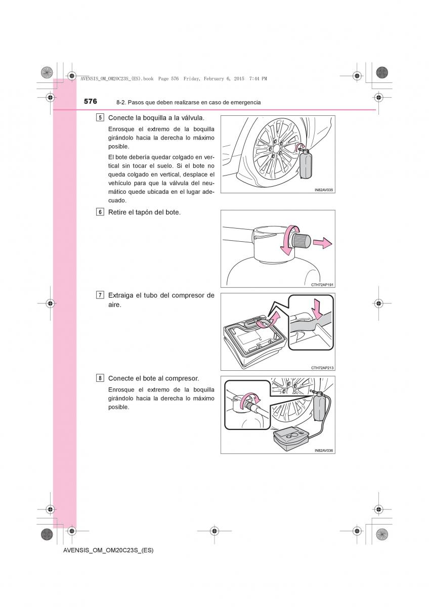 Toyota Avensis IV 4 manual del propietario / page 576