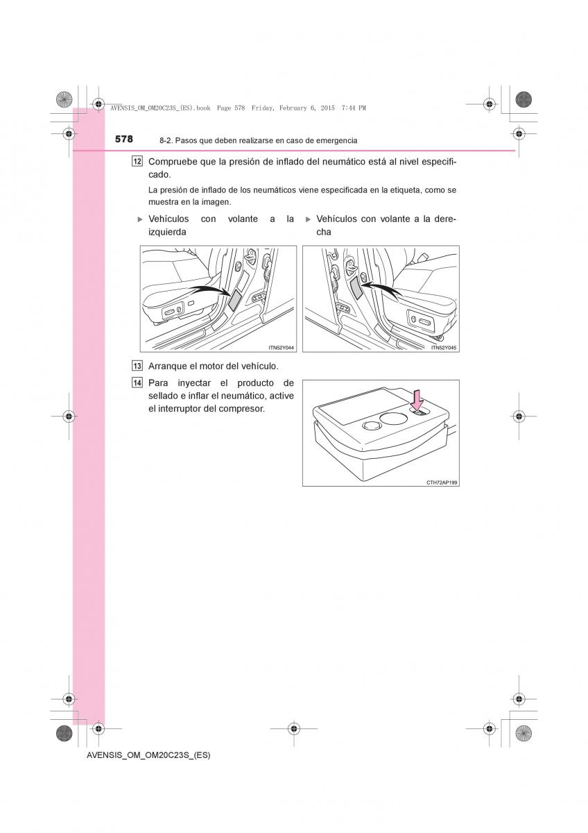 Toyota Avensis IV 4 manual del propietario / page 578