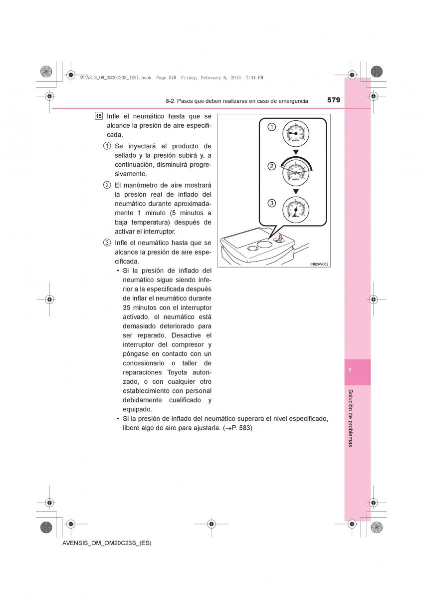 Toyota Avensis IV 4 manual del propietario / page 579