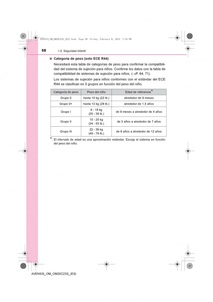 Toyota Avensis IV 4 manual del propietario / page 58