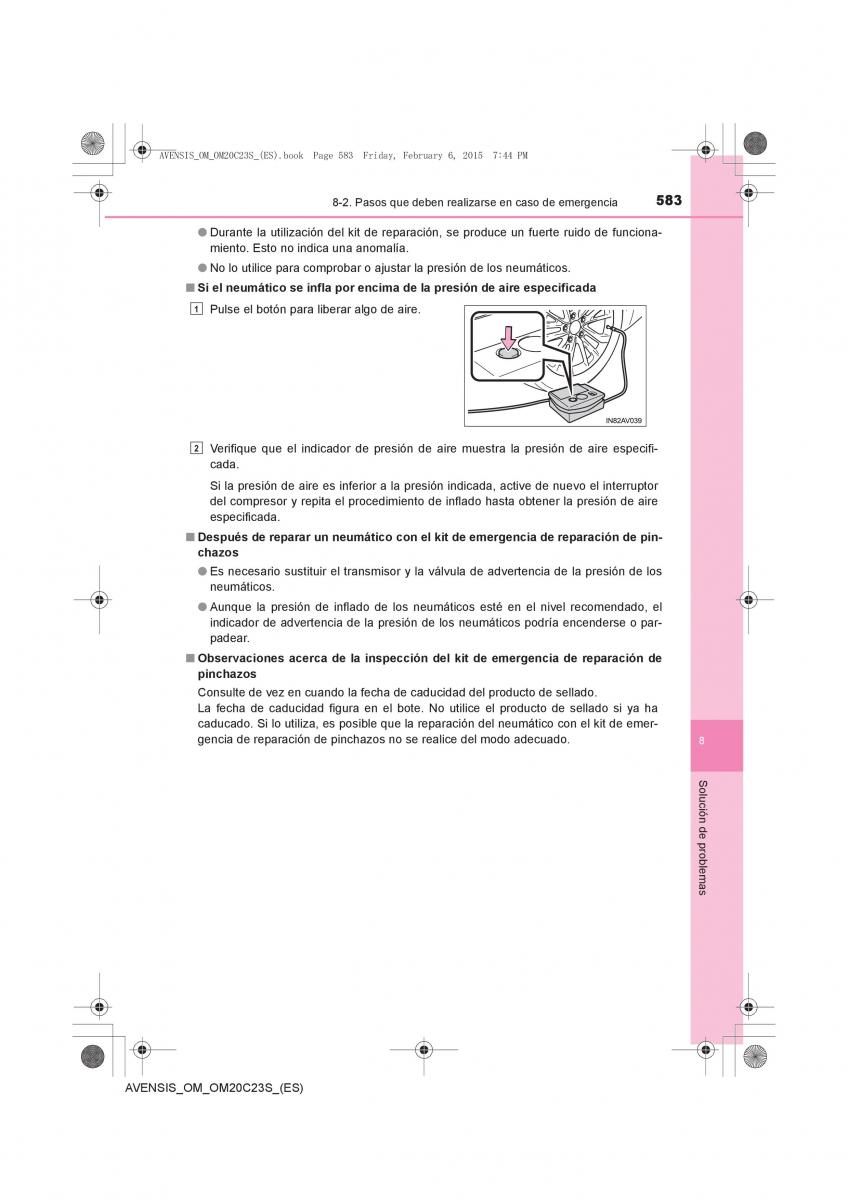 Toyota Avensis IV 4 manual del propietario / page 583