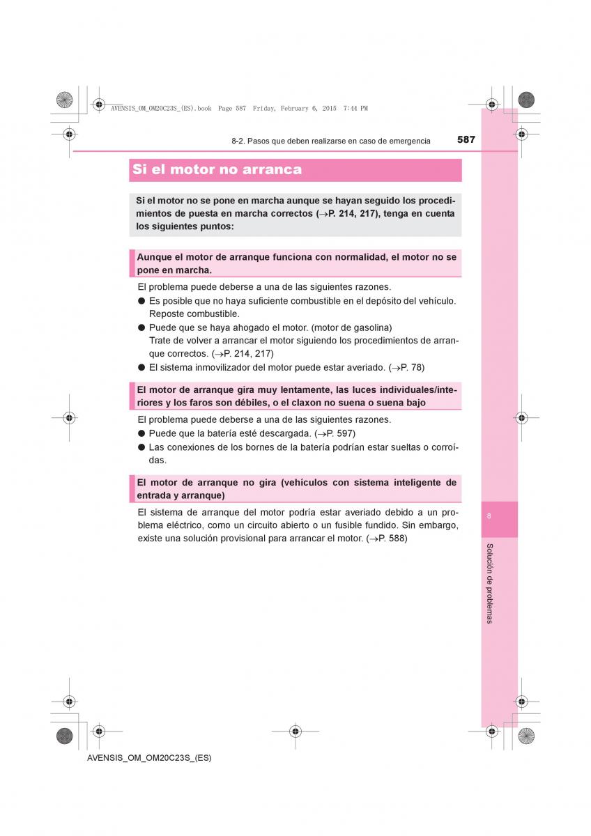 Toyota Avensis IV 4 manual del propietario / page 587