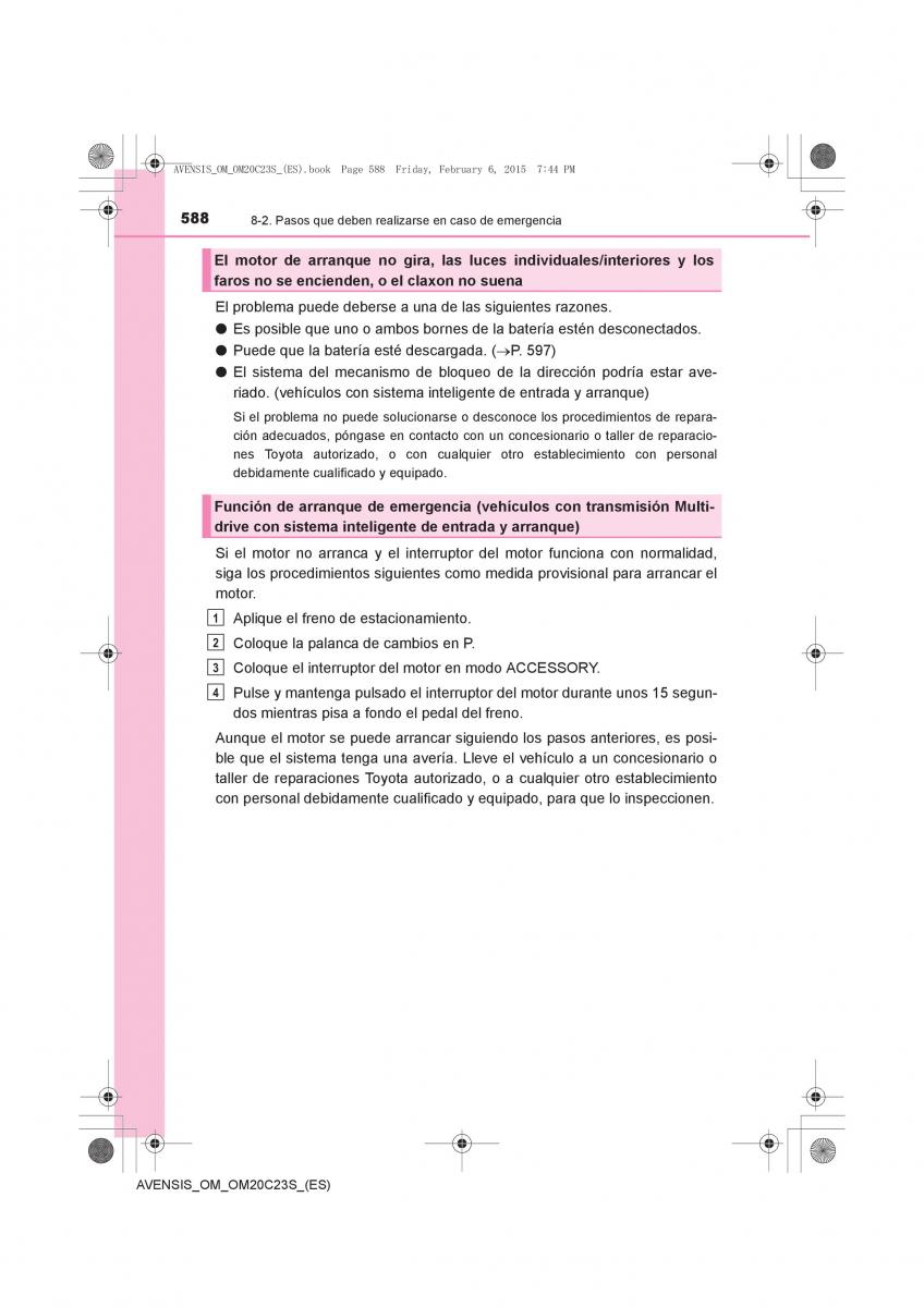 Toyota Avensis IV 4 manual del propietario / page 588