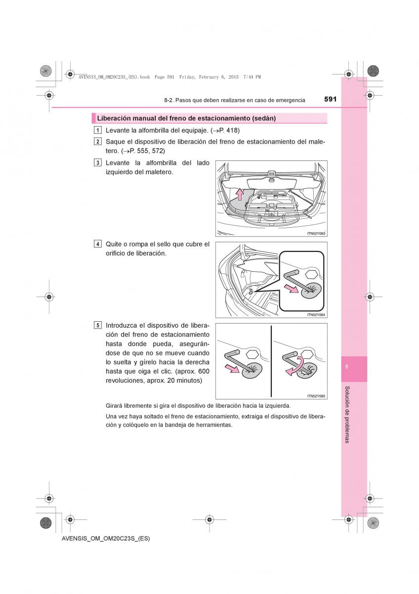 Toyota Avensis IV 4 manual del propietario / page 591