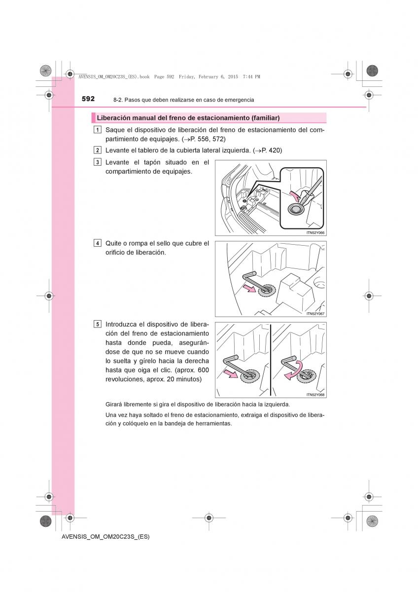 Toyota Avensis IV 4 manual del propietario / page 592