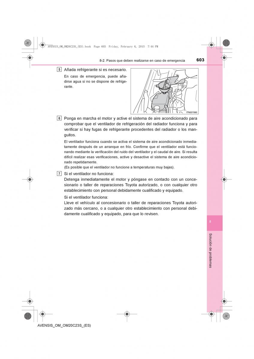 Toyota Avensis IV 4 manual del propietario / page 603