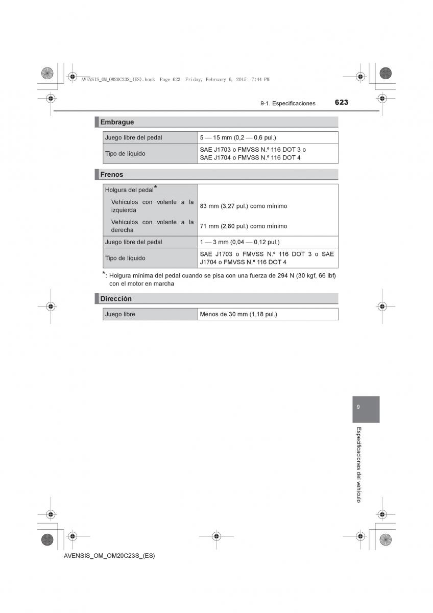 Toyota Avensis IV 4 manual del propietario / page 623