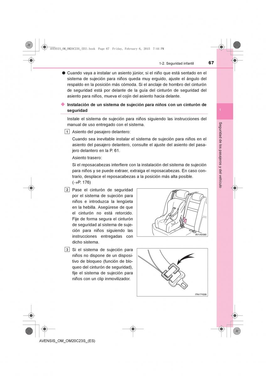 Toyota Avensis IV 4 manual del propietario / page 67