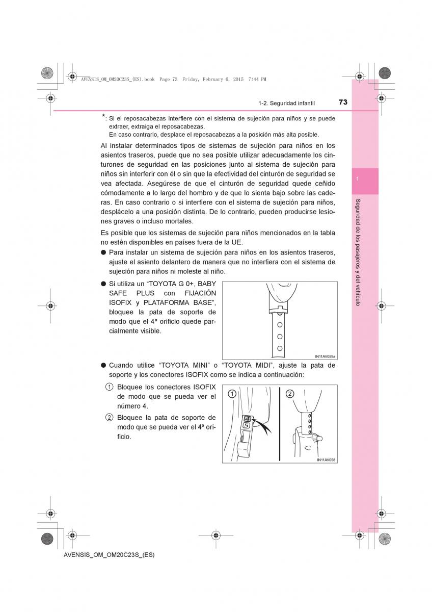 Toyota Avensis IV 4 manual del propietario / page 73