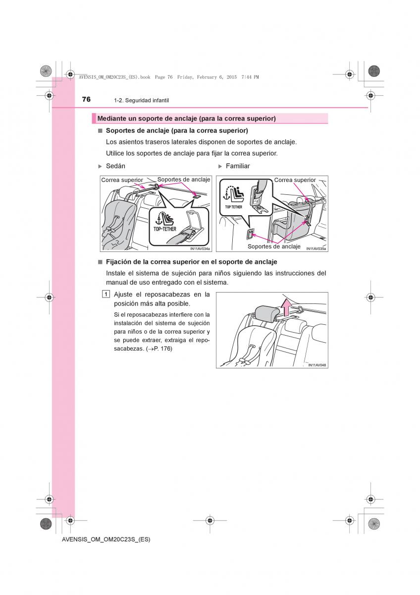 Toyota Avensis IV 4 manual del propietario / page 76