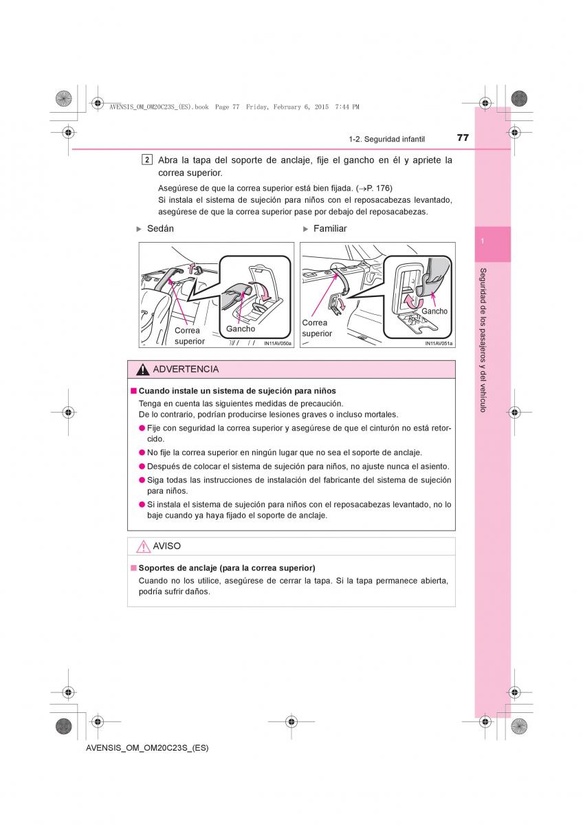 Toyota Avensis IV 4 manual del propietario / page 77