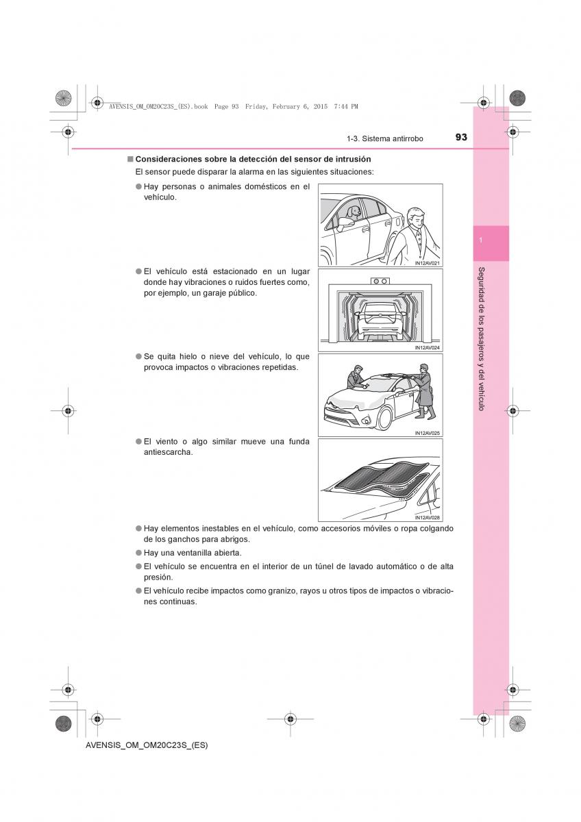 Toyota Avensis IV 4 manual del propietario / page 93