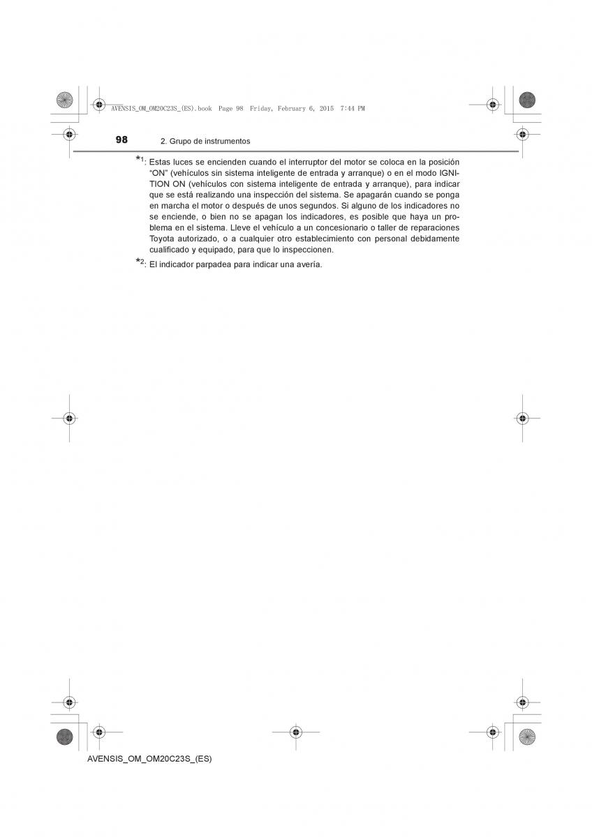 Toyota Avensis IV 4 manual del propietario / page 98