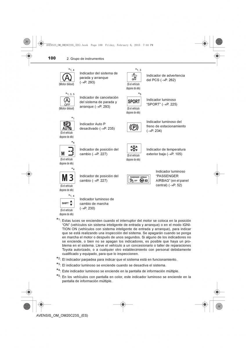 Toyota Avensis IV 4 manual del propietario / page 100