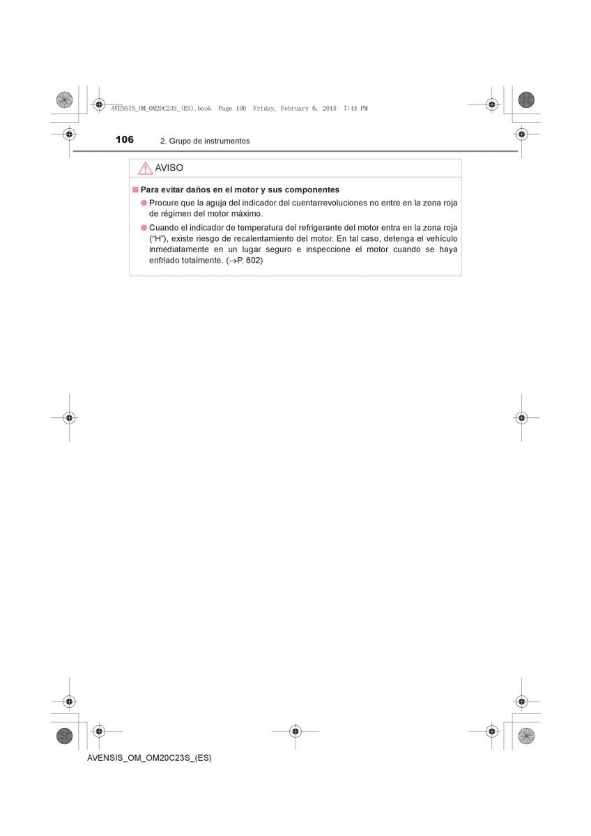 Toyota Avensis IV 4 manual del propietario / page 106