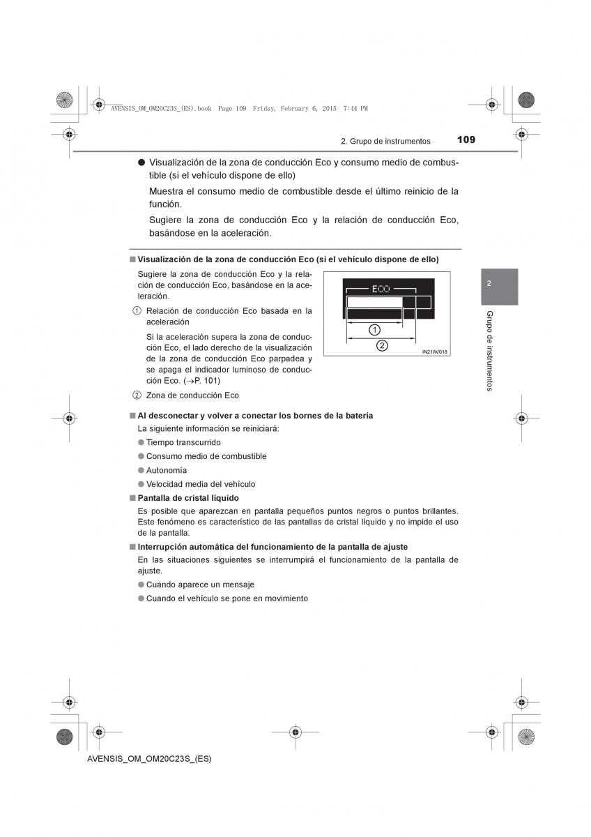 Toyota Avensis IV 4 manual del propietario / page 109