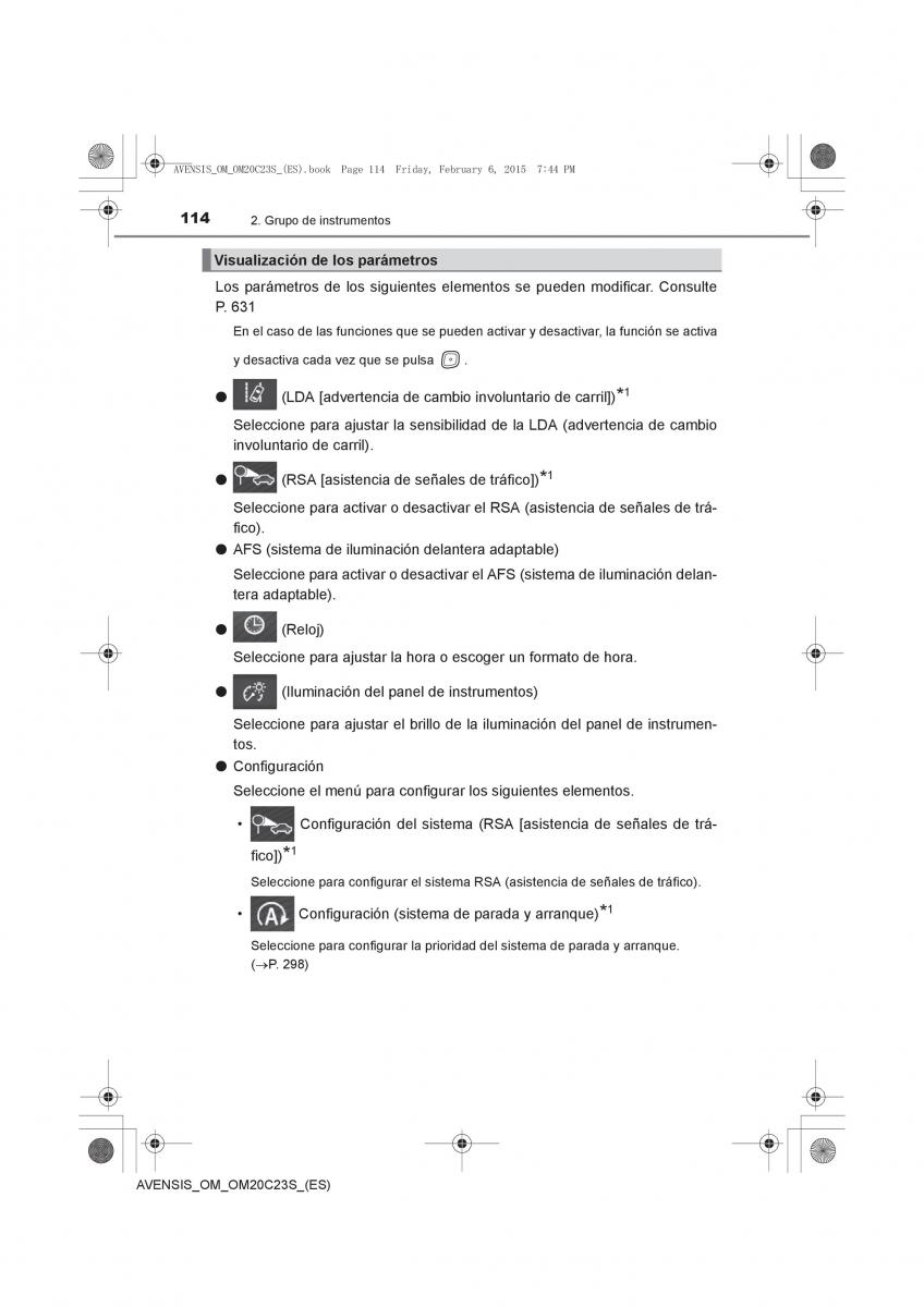 Toyota Avensis IV 4 manual del propietario / page 114