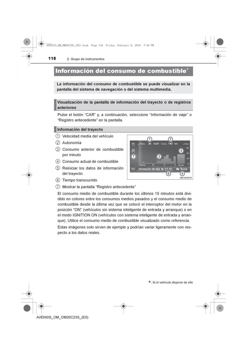 Toyota Avensis IV 4 manual del propietario / page 118