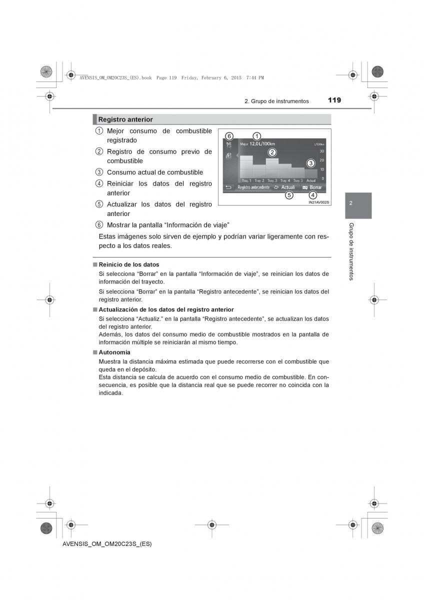 Toyota Avensis IV 4 manual del propietario / page 119