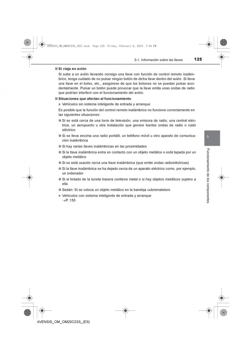 Toyota Avensis IV 4 manual del propietario / page 125