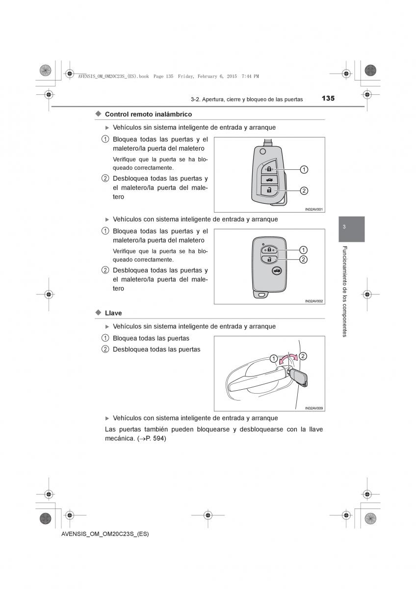 Toyota Avensis IV 4 manual del propietario / page 135