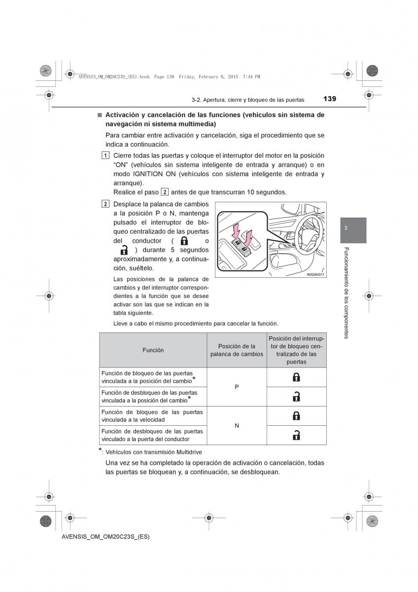 Toyota Avensis IV 4 manual del propietario / page 139