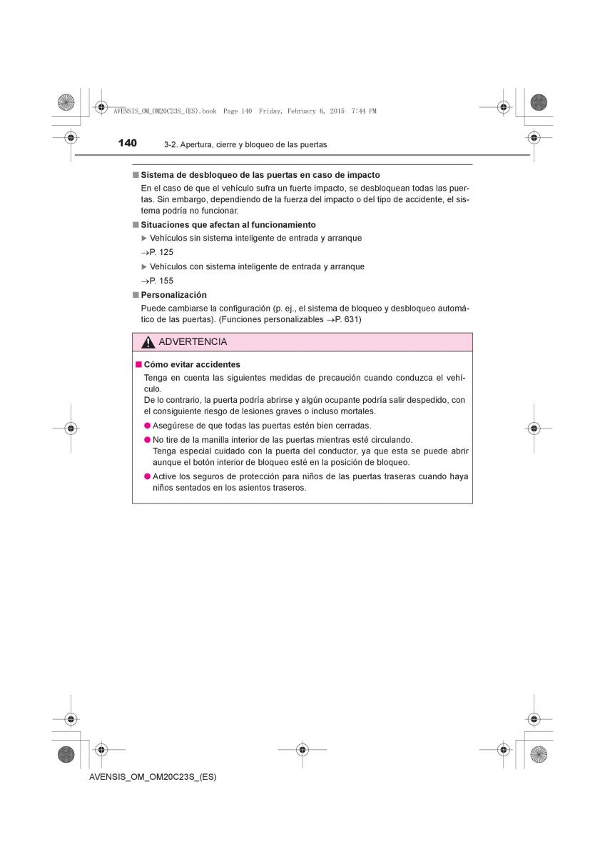 Toyota Avensis IV 4 manual del propietario / page 140