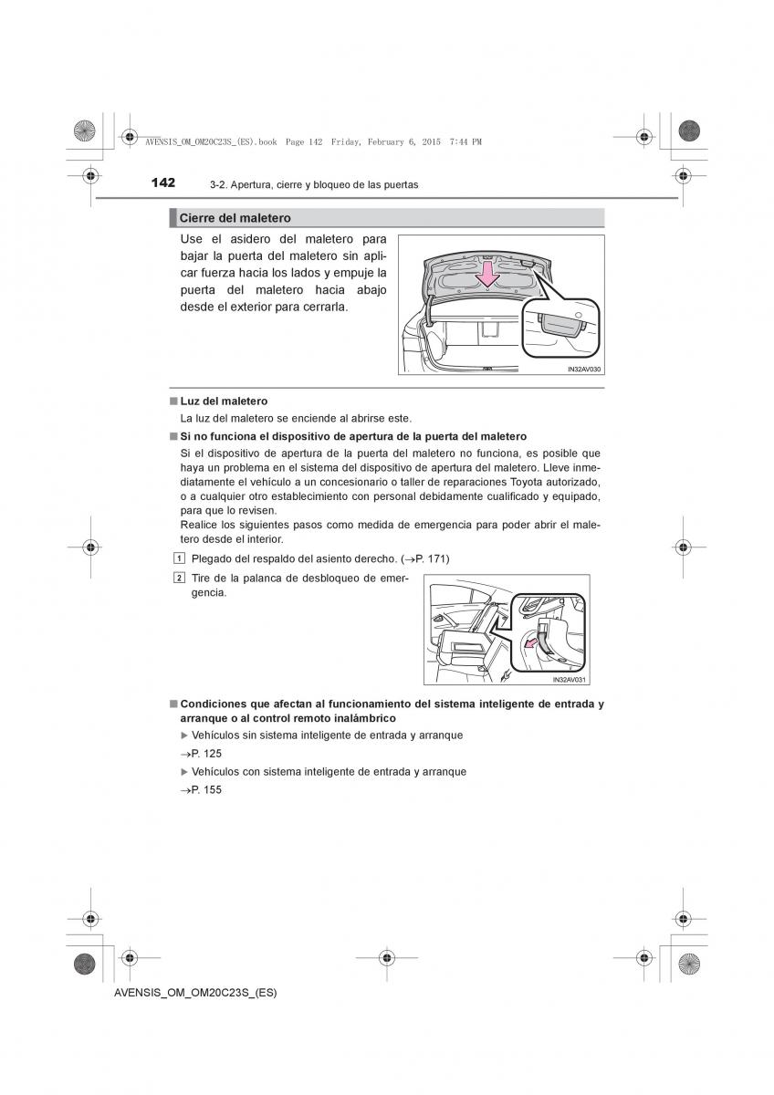 Toyota Avensis IV 4 manual del propietario / page 142