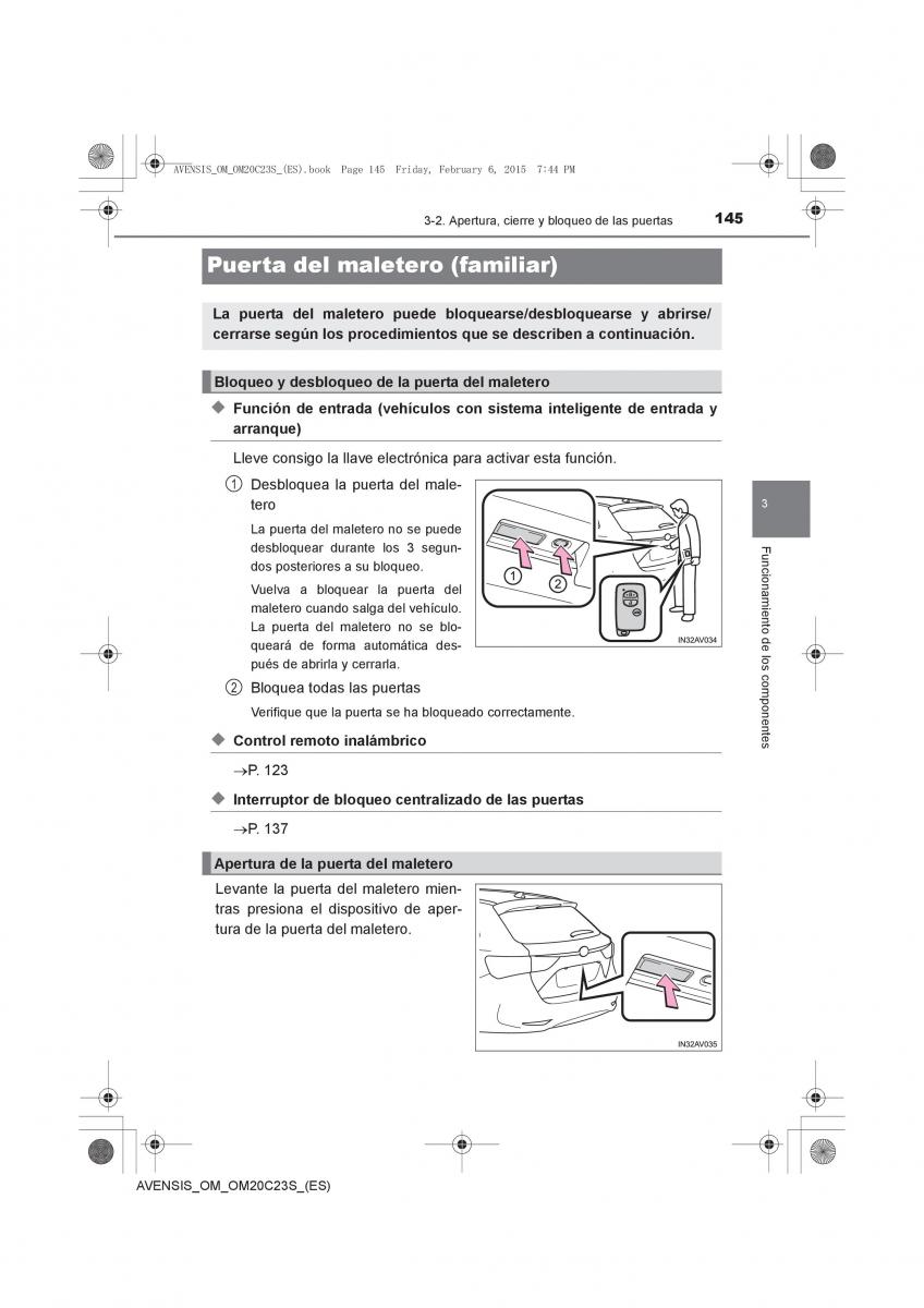 Toyota Avensis IV 4 manual del propietario / page 145