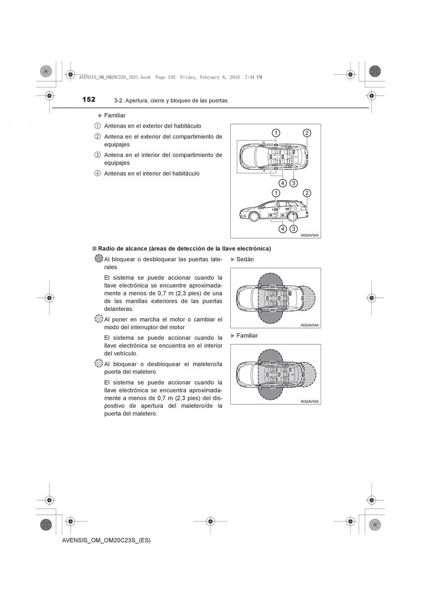 Toyota Avensis IV 4 manual del propietario / page 152