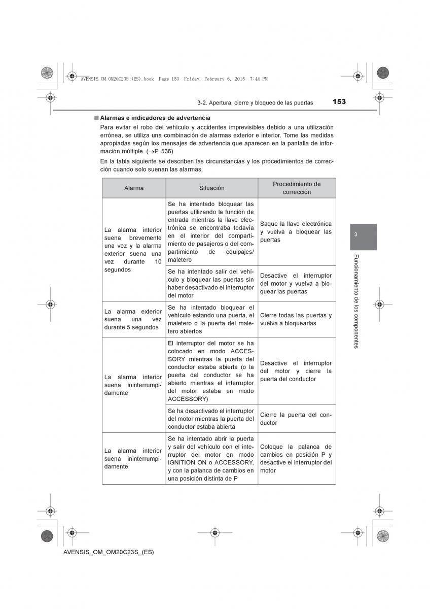 Toyota Avensis IV 4 manual del propietario / page 153