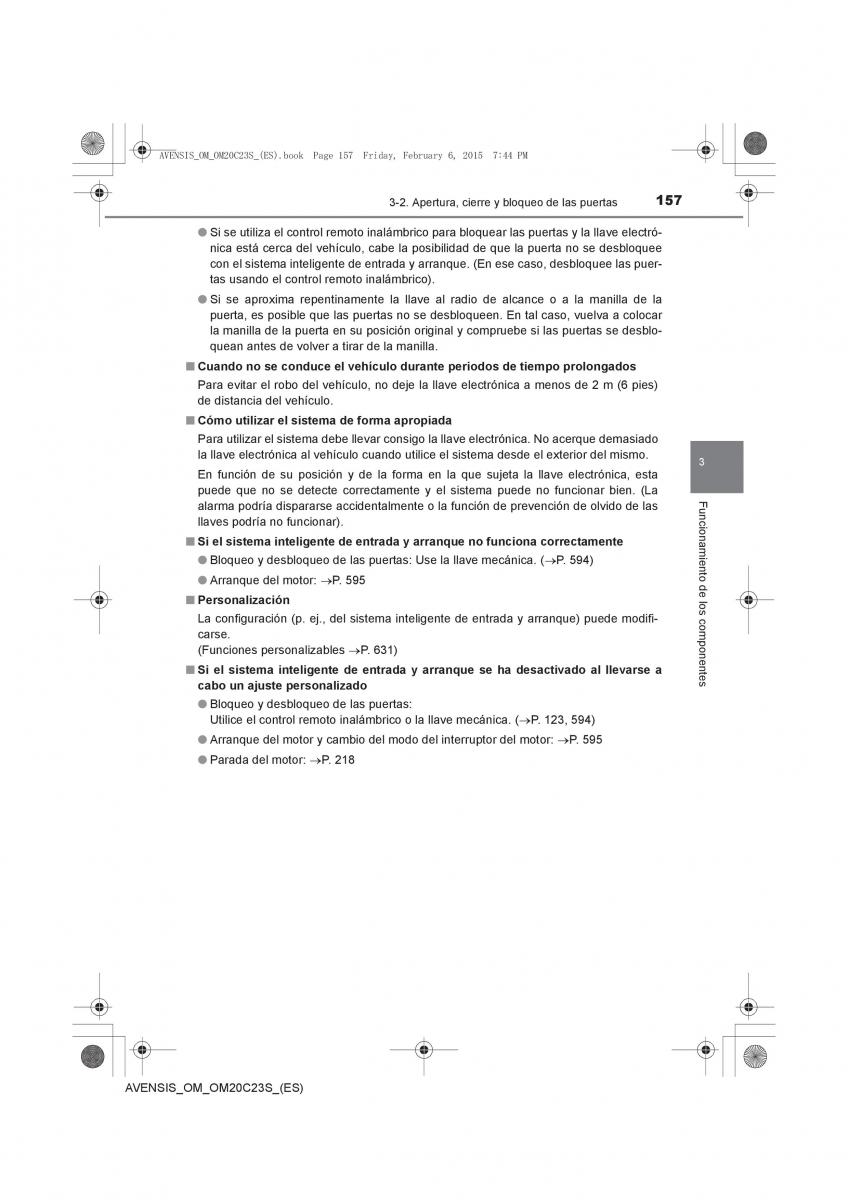 Toyota Avensis IV 4 manual del propietario / page 157